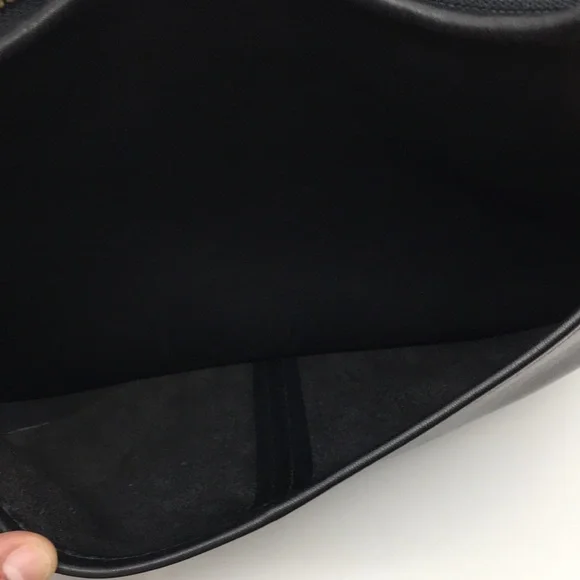 Vintage Coach Ergo Pocket Zip 9033 Black Glove-Tanned Leather Shoulder Bag Hobo - Picture 14 of 17